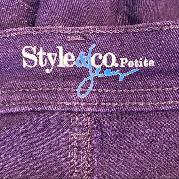 Style & Co. Petite Purple Tummy Control Jeans - Picture 6 of 8